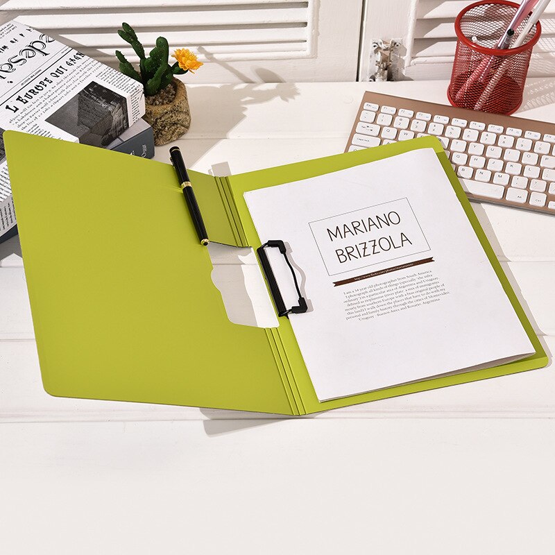 Simple office writing board clip multi-function folder can turn pages plastic board clip office data folder office supplies