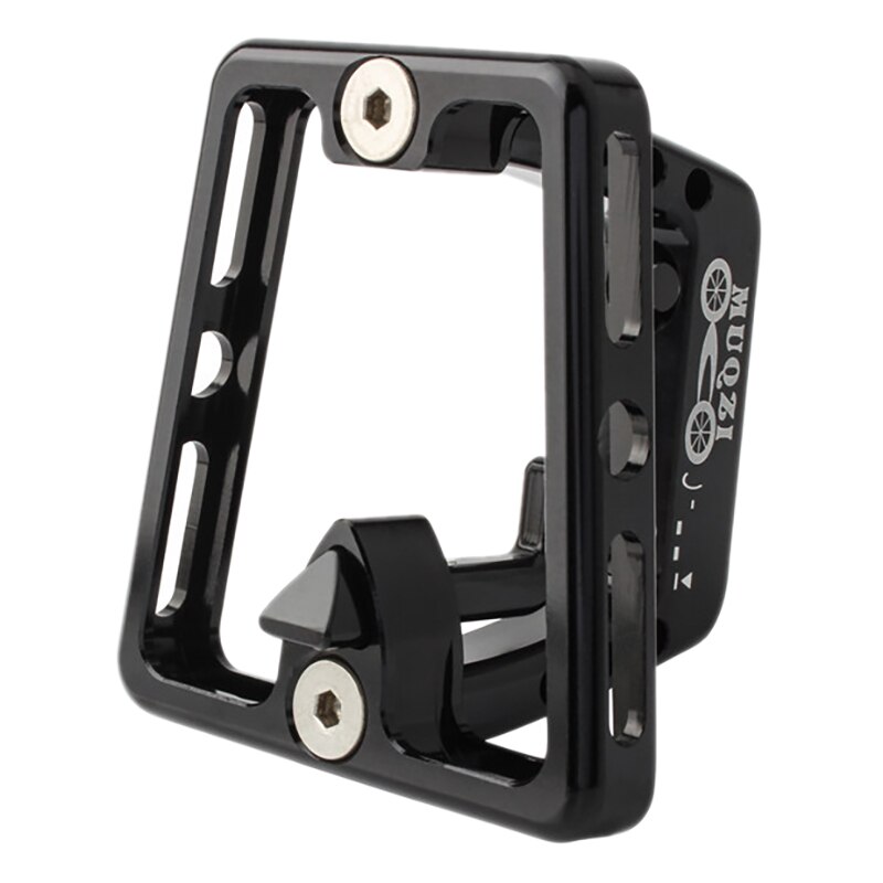 Muqzi Bicycle Front Carrier Block - For Brompton Dahon Folding Bike - Aluminum Alloy - Foldable Cargo Rack Bracket: Black