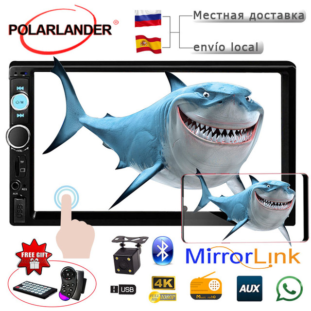 PolarLander AutoRadio car Radio 2 DIN Bluetooth Mirror Link for Android LCD 7 Touch Screen car radio cassette player auto tape
