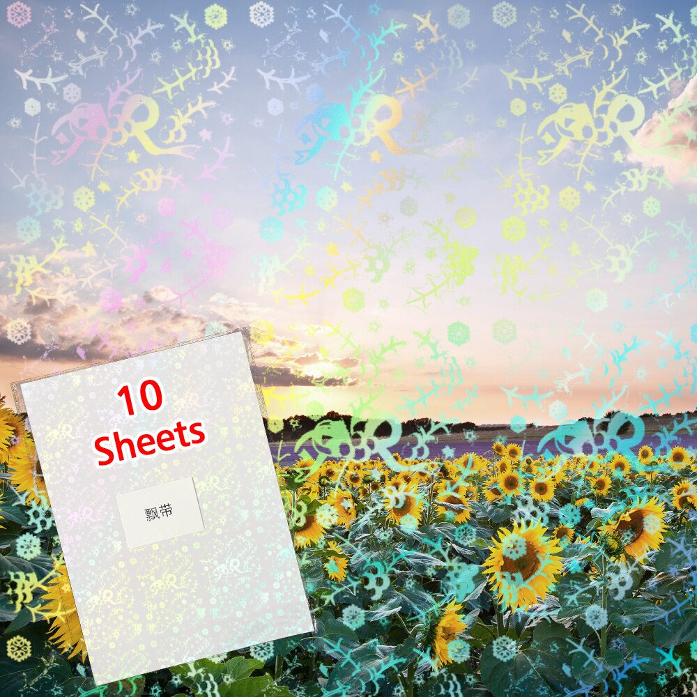 10 Sheets Terug Hart Koud Lamineren Film A4 210*297Mm Plakband Lamineren Op Papier Plastic Diy Pakket kleur Card Photo: Streamer