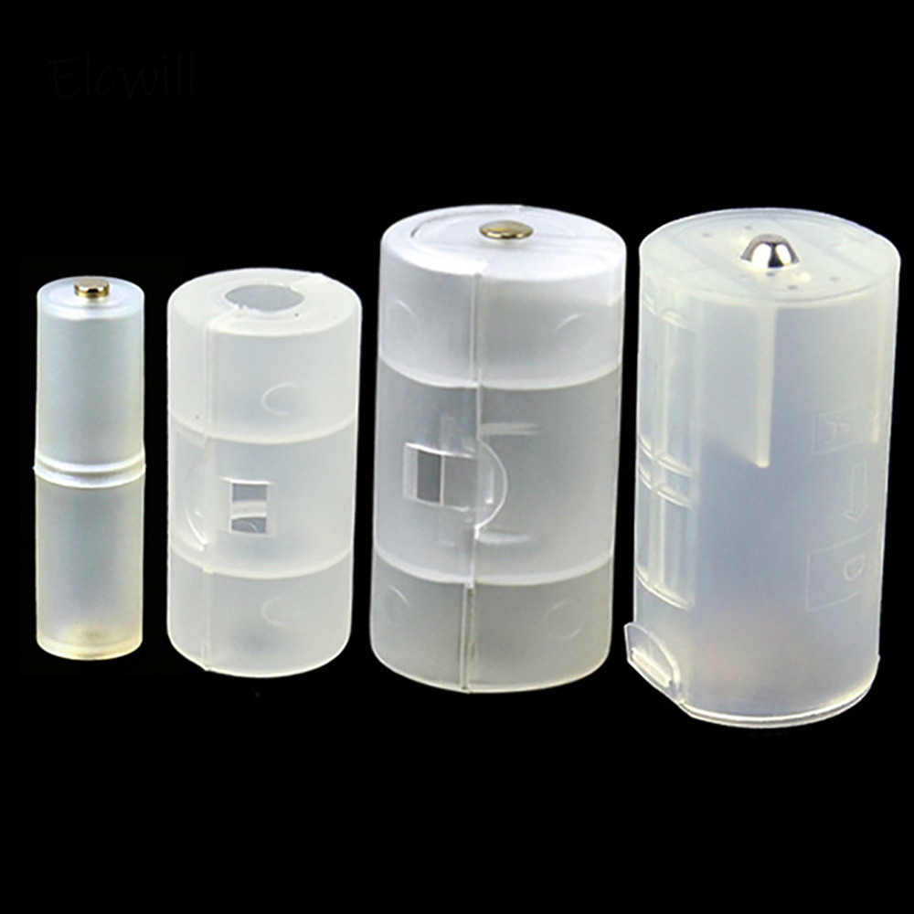 4 verschiedene aa-zu- d / 2aa- zu-d/aa-zu-c/aaa-zu-aa-batterieadapter, halterung, gehäuse, konverter, schalter, batteriebox