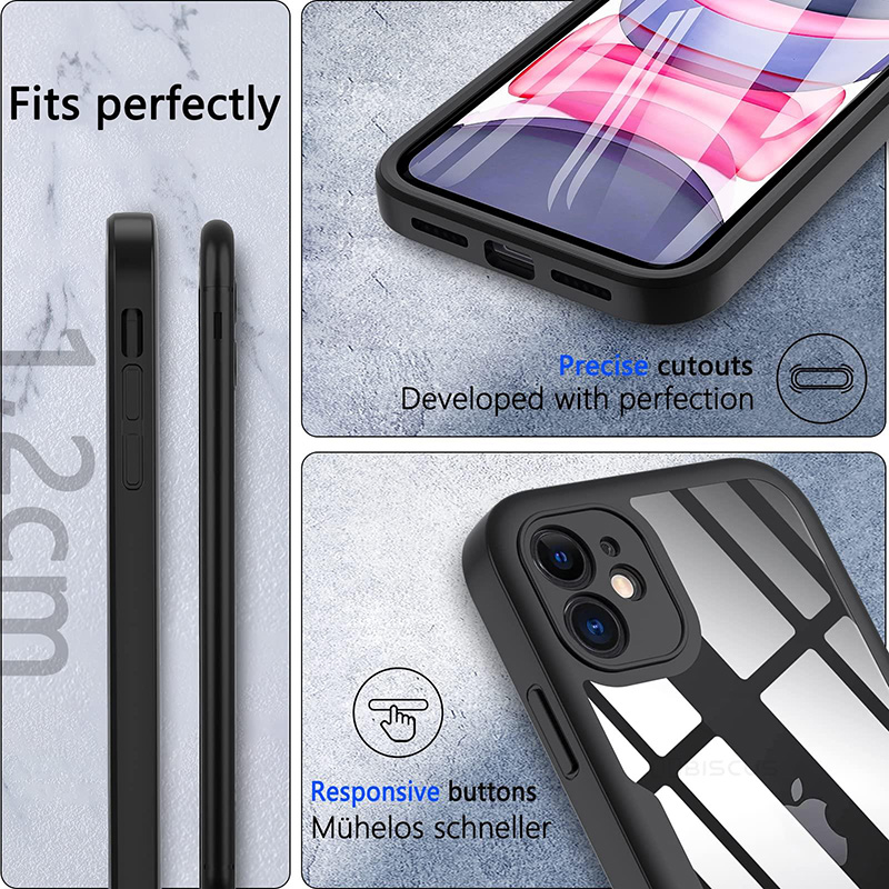 Funda protectora de cuerpo completo 360 para iPhone 15 14 13 12 11 Pro Max X XR 7 8 Plus SE cubierta frontal a prueba de golpes