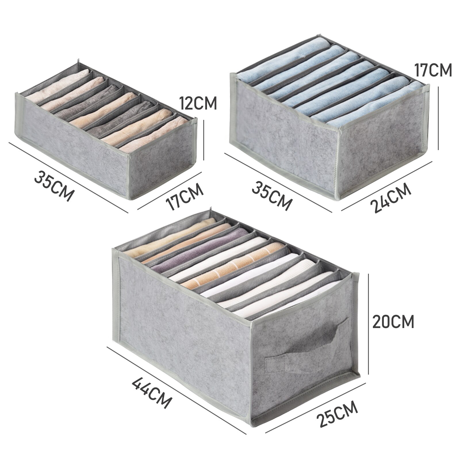 Clothes Organizer Jeans Storage Box Organizer Box Wardrobe Clothes Storage Box with Compartments Socks Underwears Bras Storages