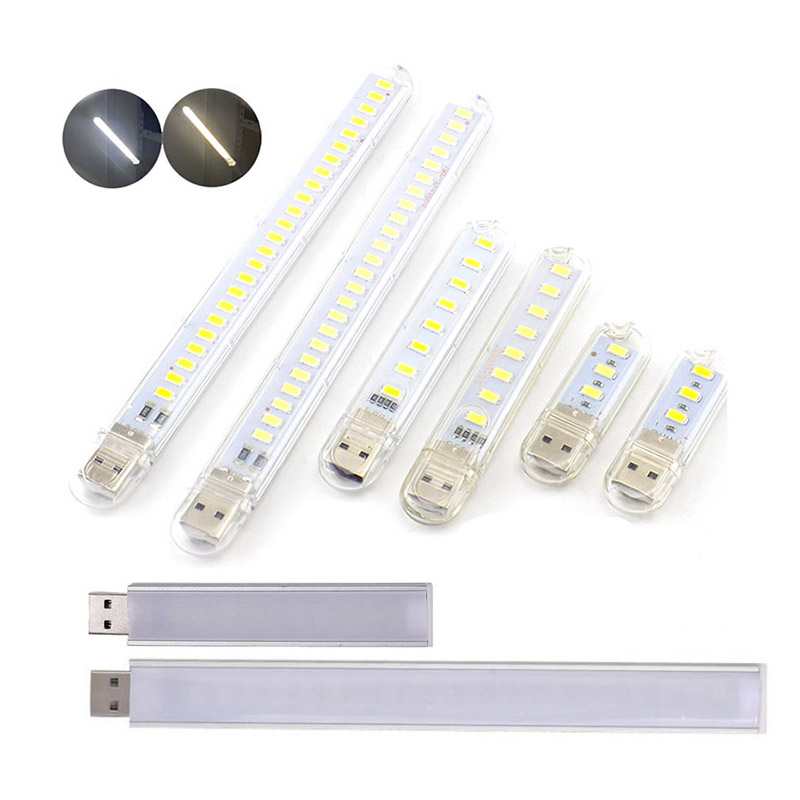 Mini lámpara LED USB de 5V, linterna de lectura de libros, iluminación de luz nocturna para banco de energía, iluminación para ordenador, portátil, PC y portátil