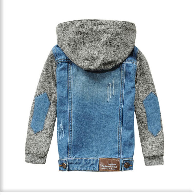Kids Denim Jacket Jean Jas Voor een Jongen Kinderen Lente en Herfst Bovenkleding Mode Causale Jongens Vest Cowboy Hooded top