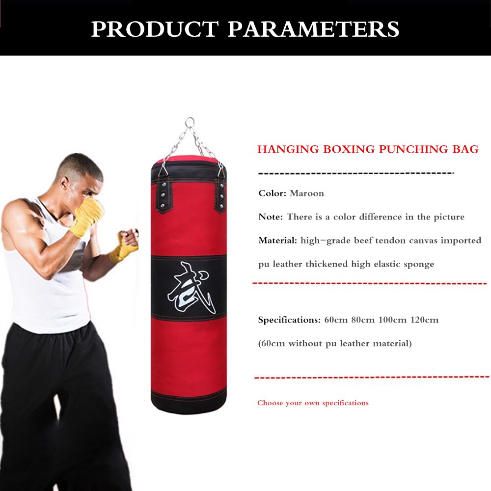 Tre lager träning fitness mma boxning boxningssäck tom sandsäck muay thai boxer gym tung muskulation sandsäck barn