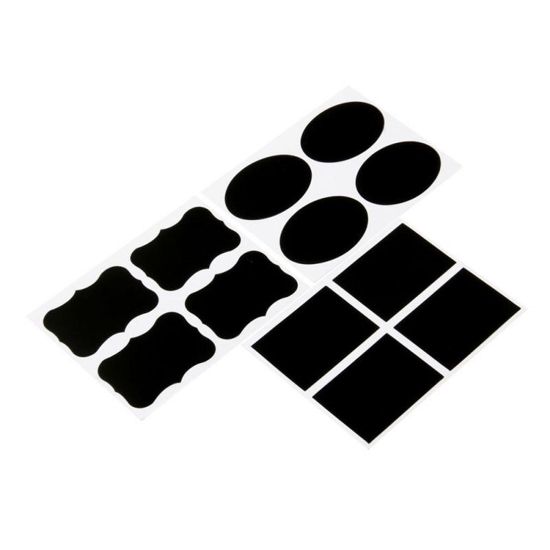 36 Pcs Fancy Black Board Kitchen Jam Jar Label Labels Stickers 5cm X 3.5cm Decorations Chalkboard Chalkboard Labels