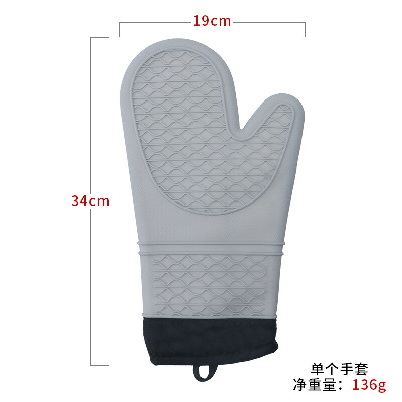 Outai Park Van 2 Siliconen Ovenwanten Magnetron Isolerende Handschoenen Hoge Temperatuur Bakken Anti-Brandwonden En Katoen: 5
