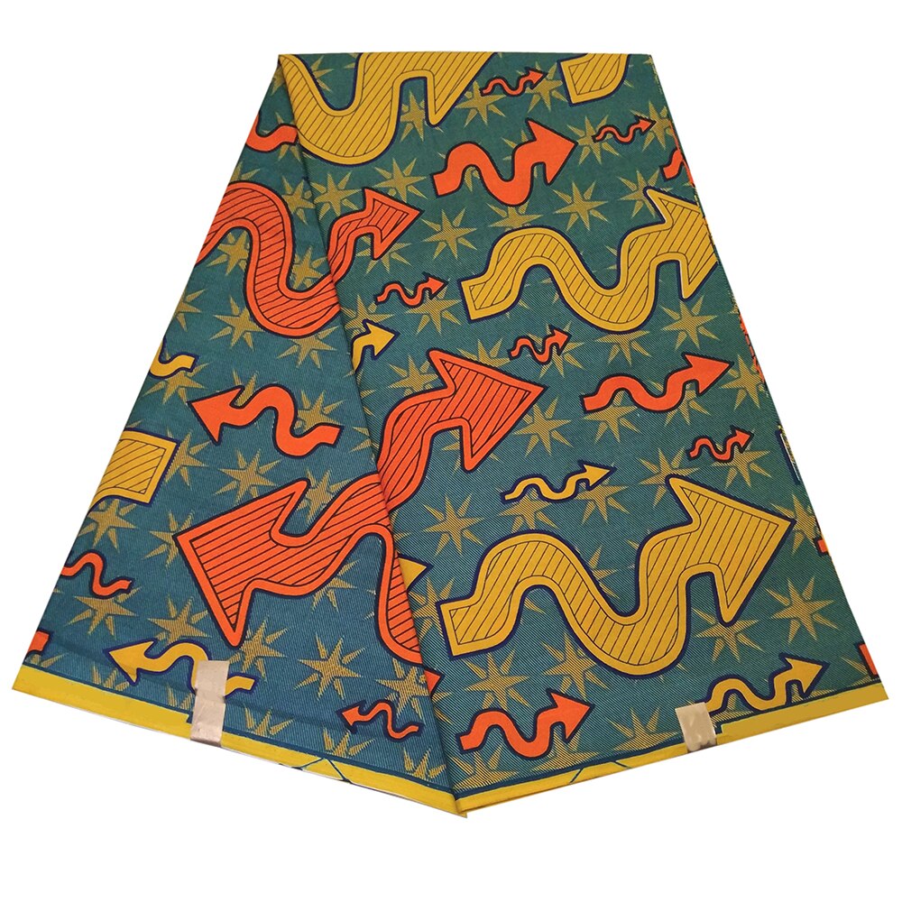100% Cotton African Wax Prints Fabric Nigeria Ankara 6 Yards African Fabric For Party Dress: Default Title