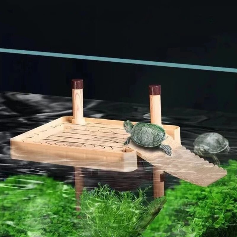 Wood Grain Turtle Platform Floating Island Turtle Tank Aquarium Floating Drying Platform островок для черепах дом для черепахи