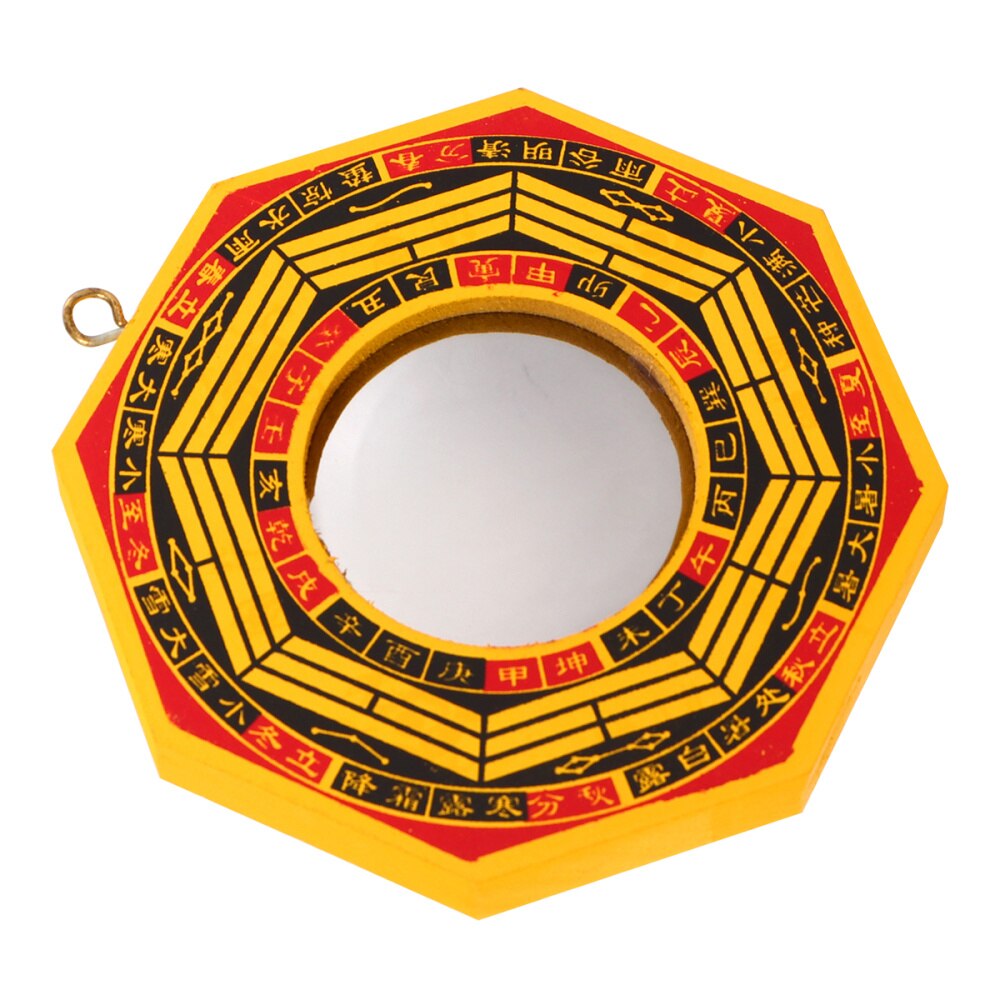 2pcs Bagua Mirror Against Harmful Energy Protective Convex Mirror Hanging Ornament for Office Home
