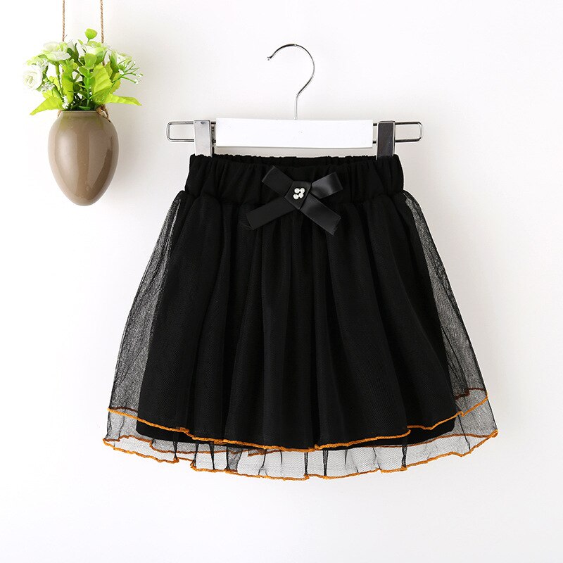 girl skirts Classic Lace body black white girls tulle skirt pettiskirts Children's Clothing 5-9 year: Black / 8T