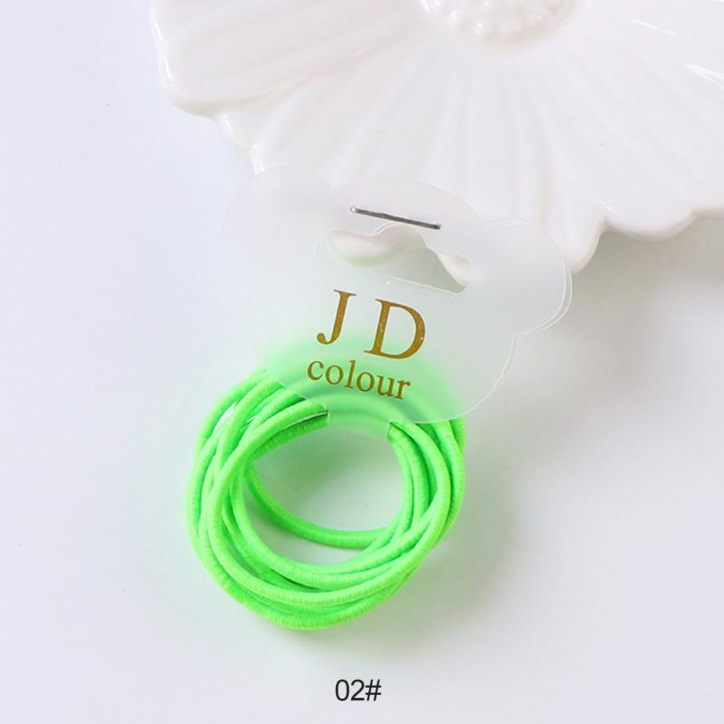 10 stuks/partij elastische haarband voor kinderen, scrunchy, kleine hoofddeksels, veelkleurige wegwerpbare rubberen band, kledingaccessoires: 02