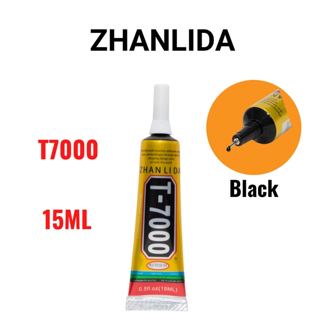 T7000 15Ml Zwarte Contact Mobiel Tablet Reparatie Lijm Elektronische Componenten Lijm Met Precisie Applicator Tip: Default Title