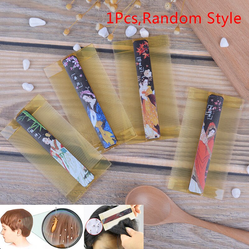 Peine de Piojos de doble cara, peine de resina dentada densa anticaspa, peine de peluquería, accesorios para el cuidado del cabello, herramienta para piojos: Default Title