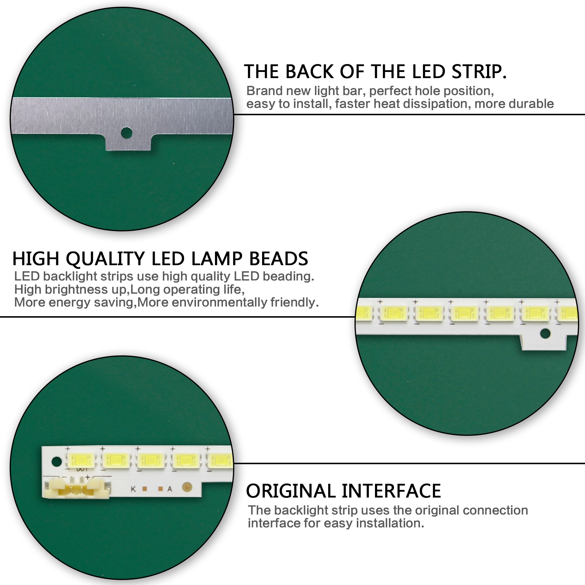1piece 392mm LED Backlight Lamp strip 58leds For Samsung 32 inch TV UA32D4003B BN64-01635A 2011SVS32 4K-V1-1CH-PV-LEFT58-1116