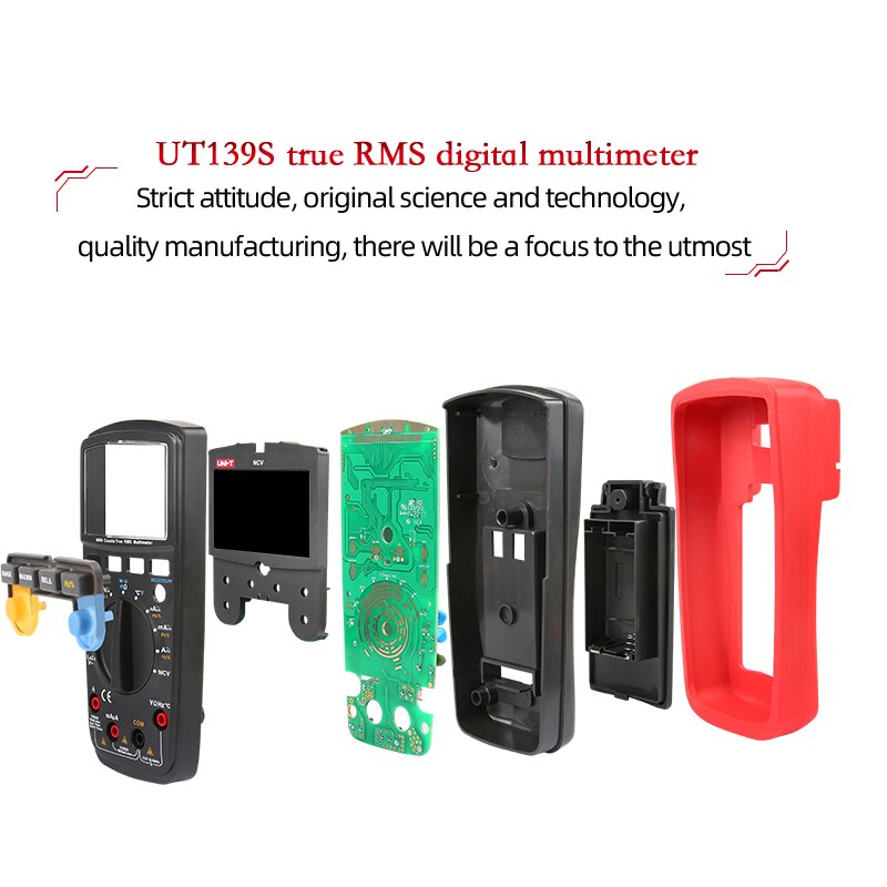 Uni-t digitalt multimeter  ut139- serie ægte rms lpf lavpasfilter loz ac dc va temperatur res freq test lcd hd display