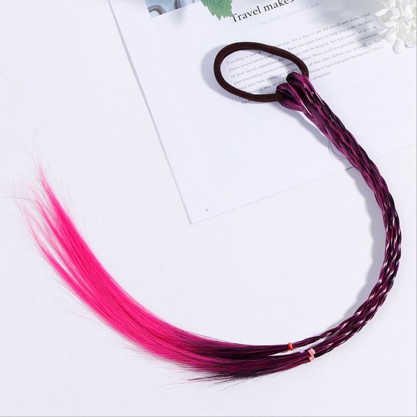 Rubber Bands Beauty Hair Bands Headwear Kids Hair Accessories Head Band Girls Colorful Wigs Ponytail Hair Ornament Headbands: Rose Headbands