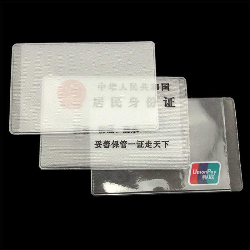 10PCS PVC Credit Card Holder Protect ID Card Business Card Cover Clear Frosted