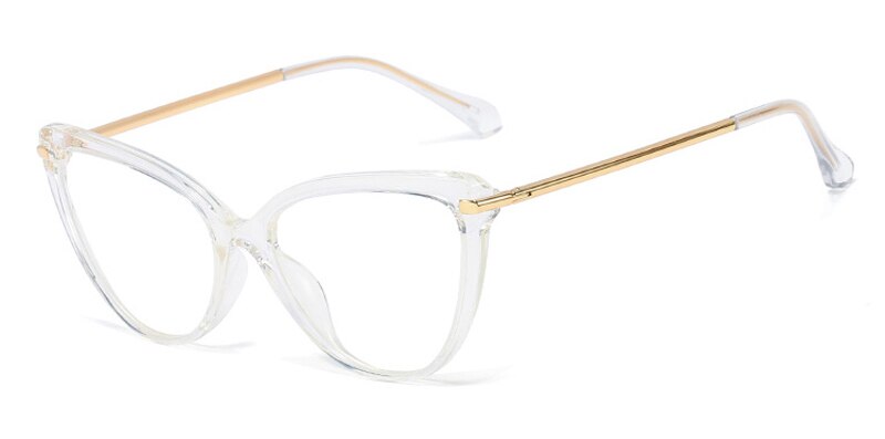 Kachawoo brillen Katze Auge retro Gold tr90 optische rahmen brillen frauen klare linse aufbringen stil neue jahr: transparent Gold