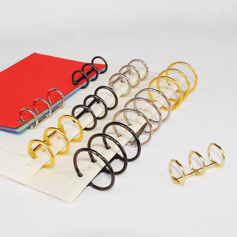 Colorful Plastic Loose-leaf Hinged Rings Binder Metal Notebook Ring DIY Books Binding Clamp Binder Desk Calendar Circle
