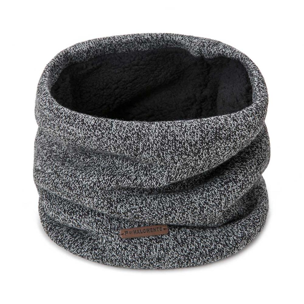 Winter Scarf men Ring Scarf Knitted Winter warm Scarves for Women Soft Elastic Neck Scarves Thick Plus velvet Scarf