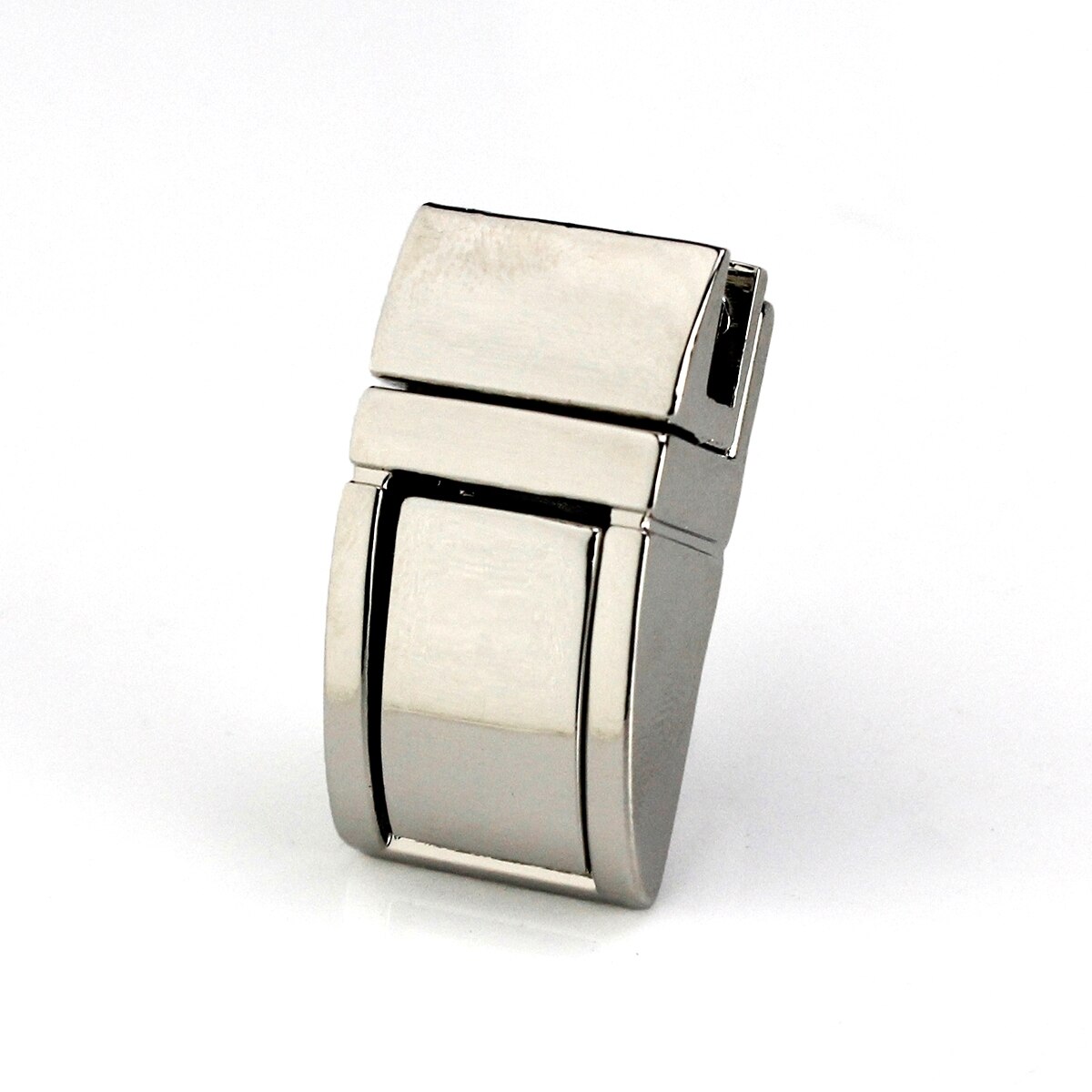 1pcs Metal Press Push Lock Bag Briefcase Spring Lock Snap Decorative Clasps Closure Leather Craft Diy Hardware Accessory: Silver