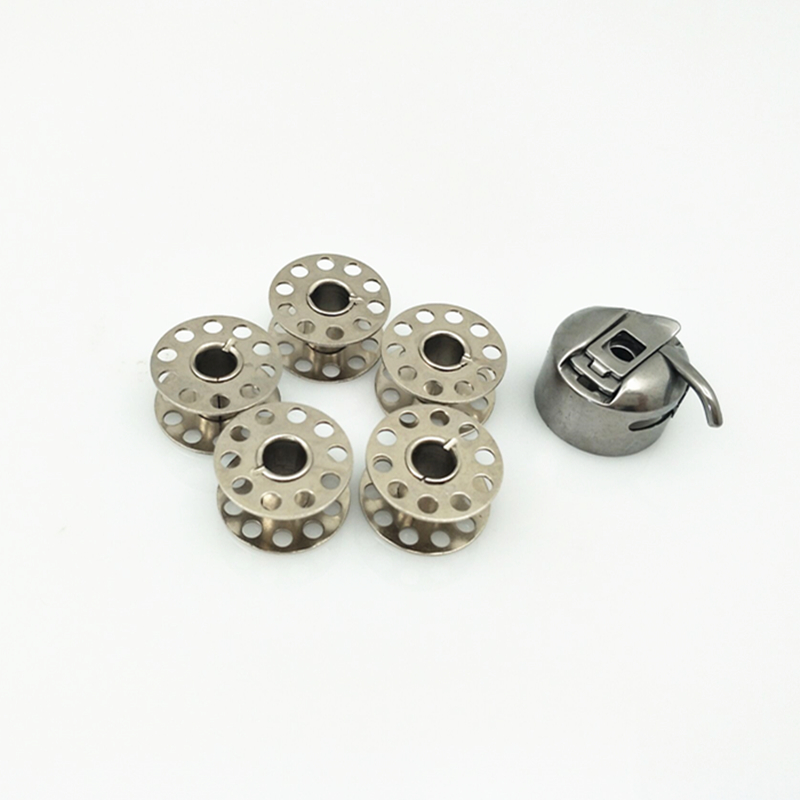 Industriel symaskine 1pc spolehus  + 5 stk spoler til bror janome singer symaskine sytilbehør 5 bb 5307