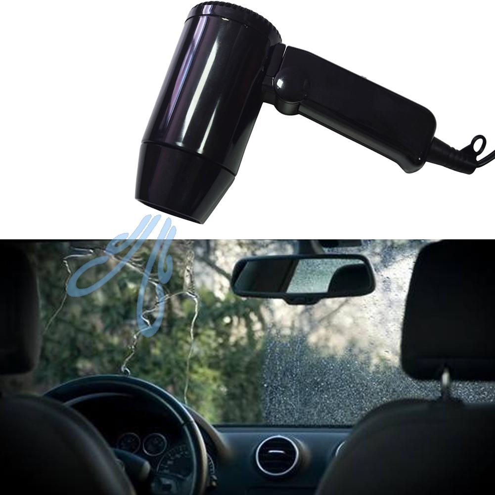 Caravan Portable 12V &Cold Folding Car Hair Dryer Window Defroster for RV Camper Camping Travel