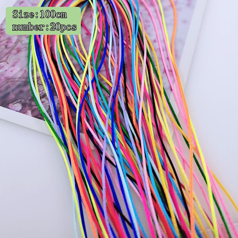 Cuerda trenzada para el pelo para mujer, banda para el pelo con degradado de Hip Hop, diadema, tocado, cinta para niños: Gradient color rope