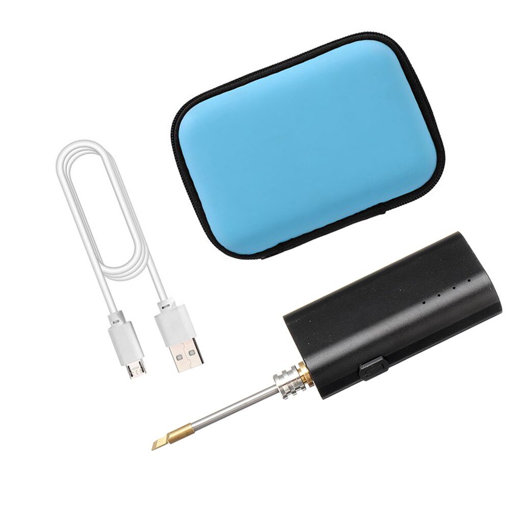 20W battery-powered soldering iron with USB charging, portable mini wireless charging soldering iron with storage bag: tip-K