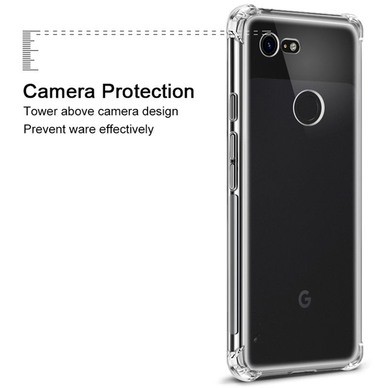 Funda Airbag a prueba de golpes para Google Pixel 1, 2, 2XL, 3, 3A, 4A, XL, funda de silicona TPU para teléfono Google Pixel 4, 5, 6, 4A, 4G, 5A, Pixel 6 Pro