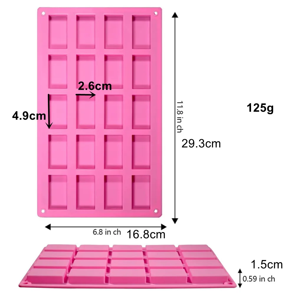 Silicone Rectangle Cake Pan Square Soap Molds Pudding Muffin Loaf Brownie Cornbread Mould