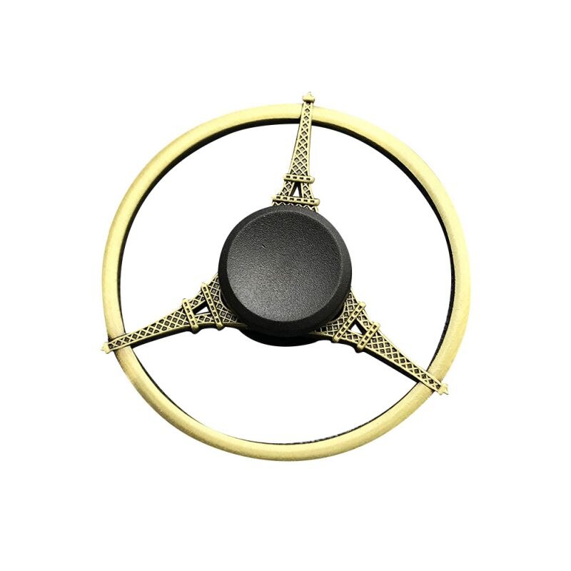 Engranaje de bronce, Spinner de mano, Spinner para dedos, martillo de Thor, Torre Eiffel, Spinner de aleación de Metal, triple anillo, pasatiempos para adultos