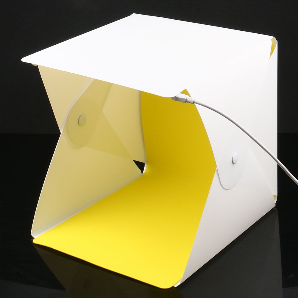 Mini Folding Studio Diffuse Soft Box Lightbox with LED Light Photography Background Photo Studio EM88