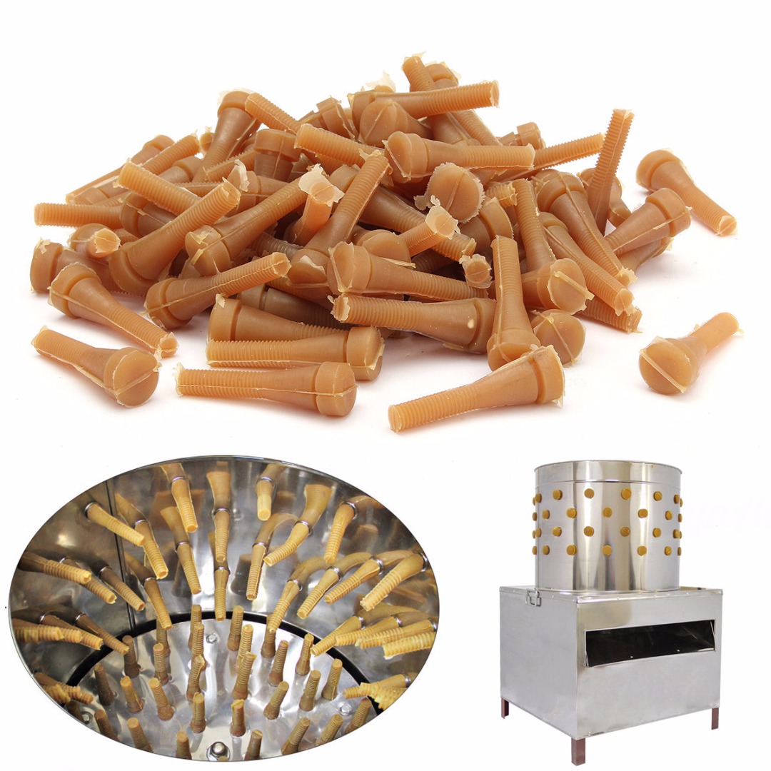 Recogedor de pollo con pegamento para dedos de aves de corral, 96 Uds., 20x65mm, desplumador resistente
