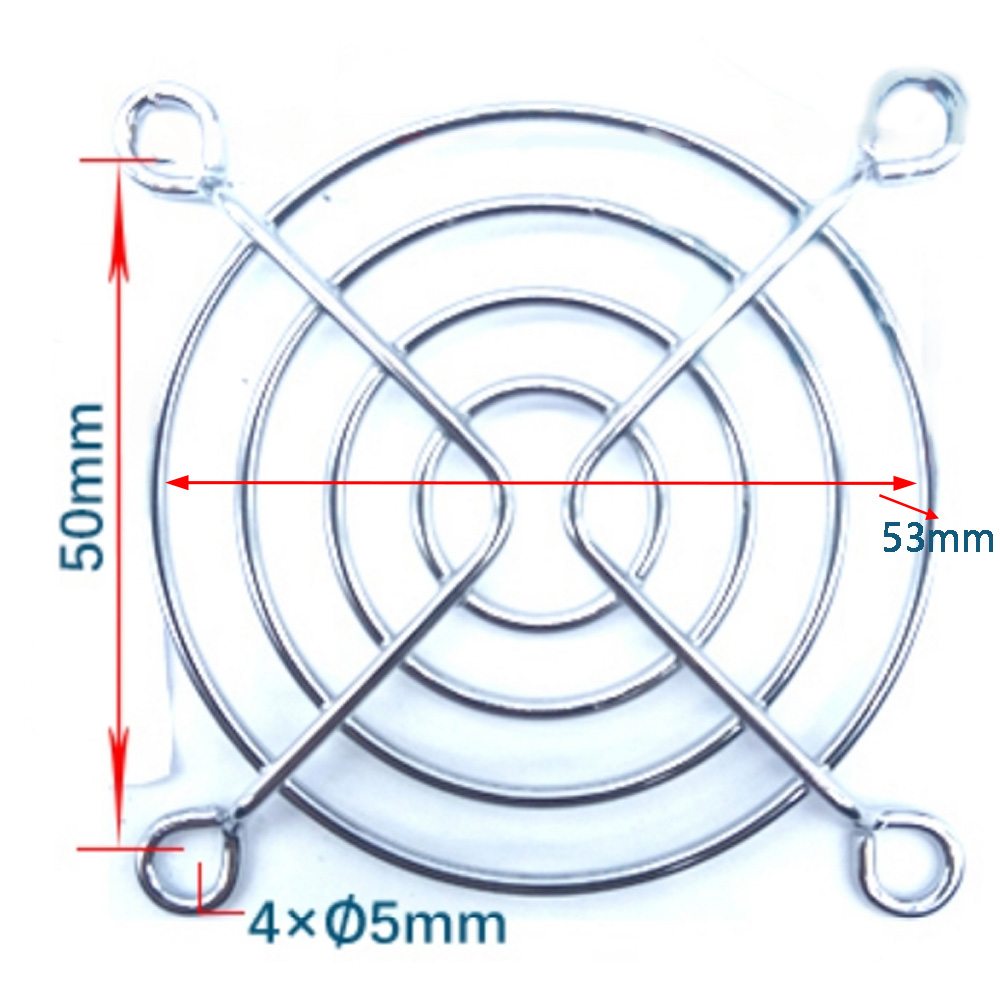 per la protezione della ventola di raffreddamento Griglia metallica Copertura del computer Griglia della ventola 30mm 40mm 50mm 60mm 70mm 80mm 90mm 120mm: oro