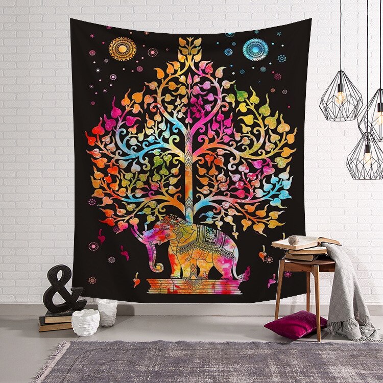 Chakra Bohemian Tapijt Muur Opknoping Wandtapijten Deken Decoratie Voor Thuis Muur Stof: 95x73cm / C26
