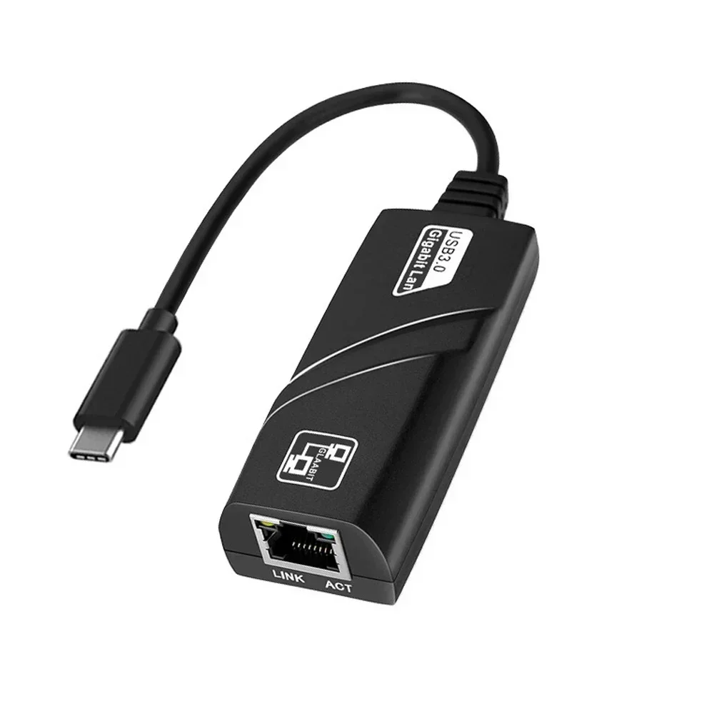 1000Mbps Lan Ethernet Adapter USB3.0 Wired USB To Rj45 Network Card for PC Laptop: black