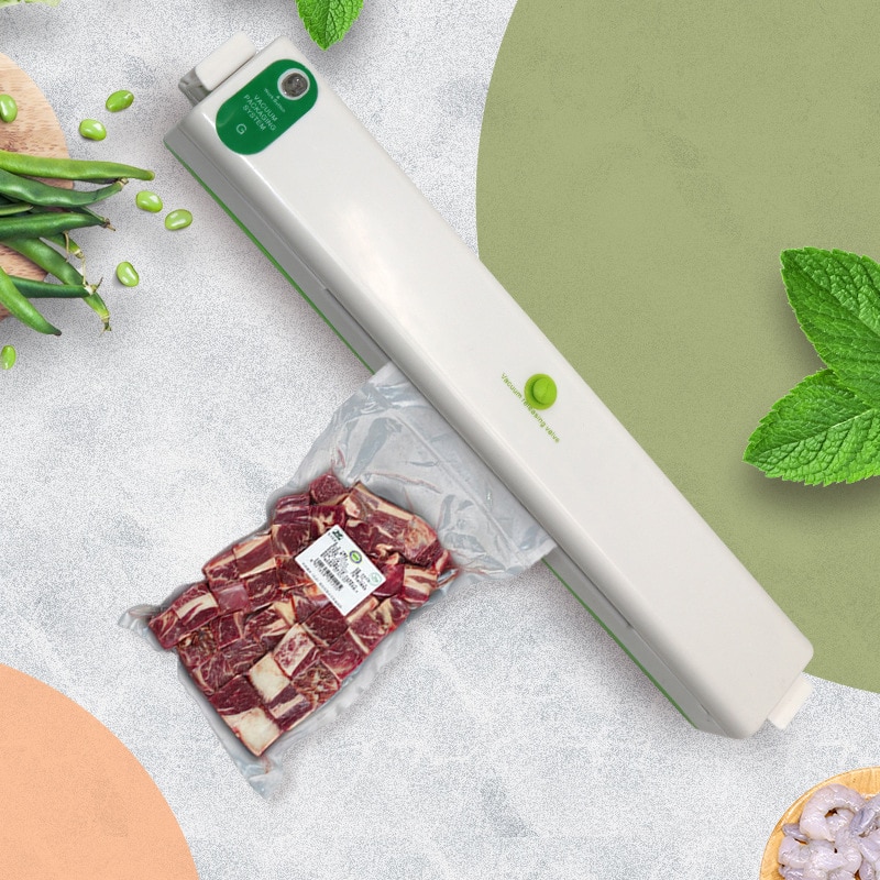 Electric Vacuum Sealer Packaging Machine For Home Kitchen Including 10pcs Food Saver Bags Commercial Vacuum Food Sealing