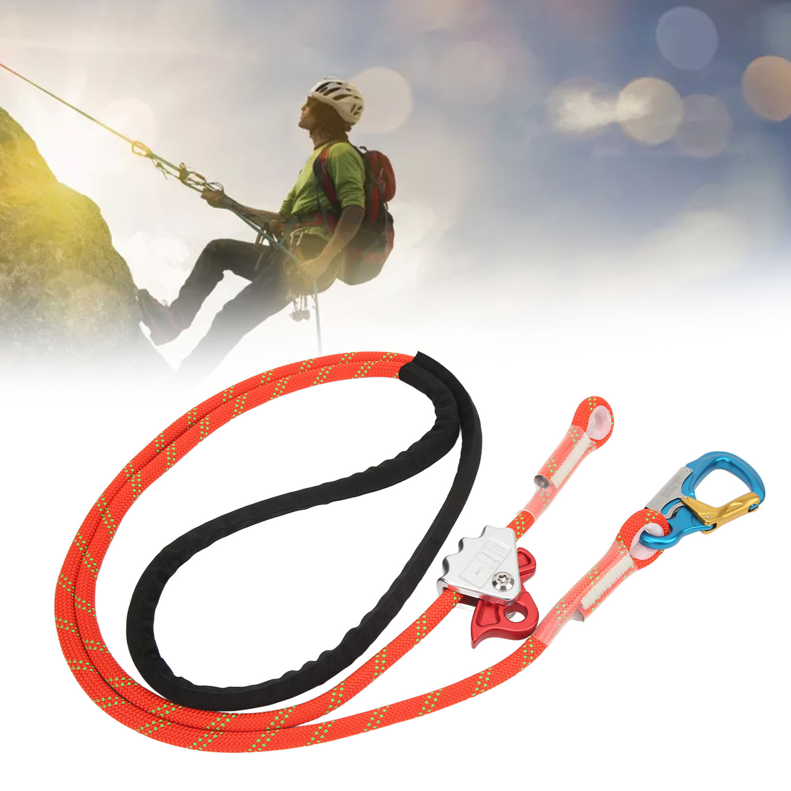Automatic Lock Climbing Safety Lanyard Adjustable Positioning Fall Protection Rope Manual Fall Arrester Safety Rope