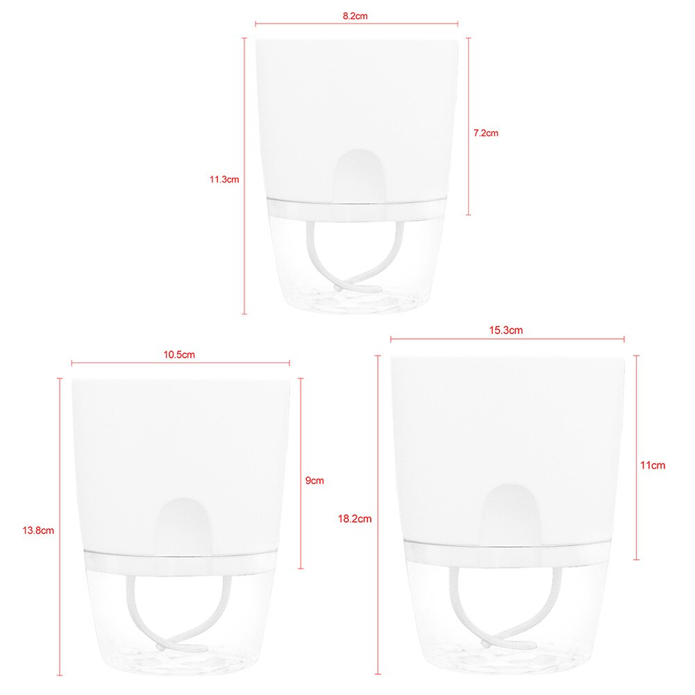 2 schicht Kreative Praktische transparent Blumentopf Selbst Bewässerung Anlage Container Wasser Panzer Sukkulenten Pflanzen drinnen Hause Dekor