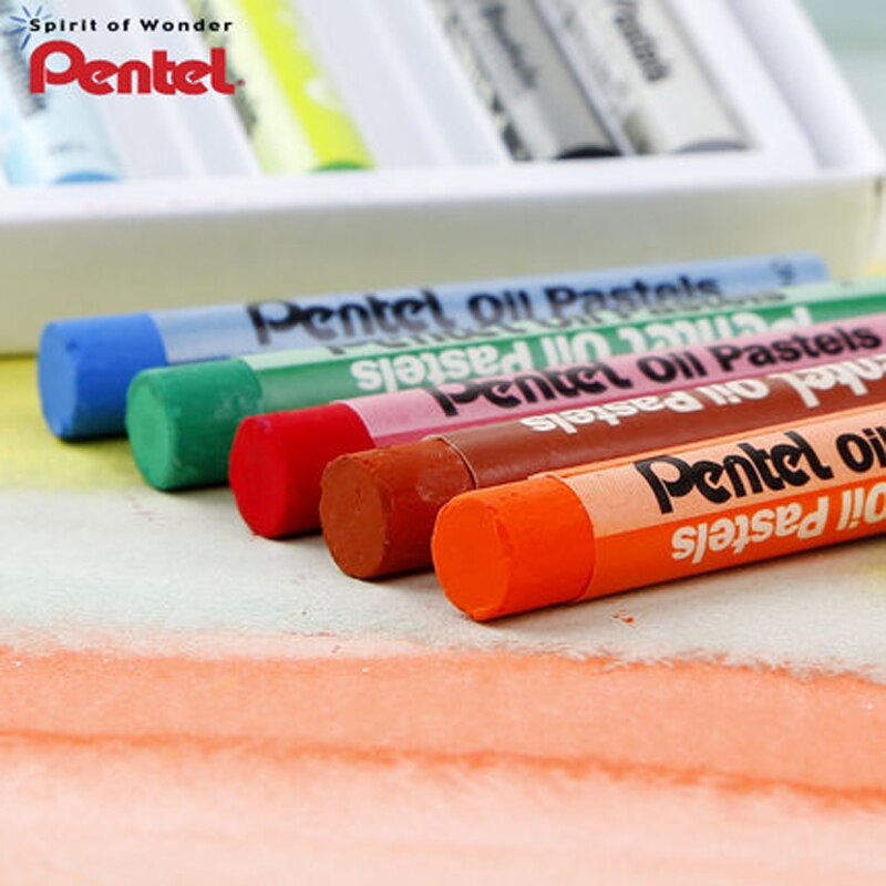 Pentel Oil Painting Stick 12/16/25/36/50 Colors Washable Painting Art Painting Color Pen Set PHN Non-dirty Hands Easy to Colour