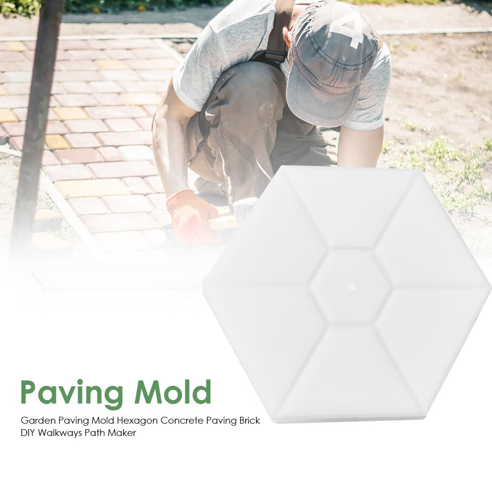 Garden Paving Mold Hexagon Concrete Paving Brick DIY Walkways Path Maker
