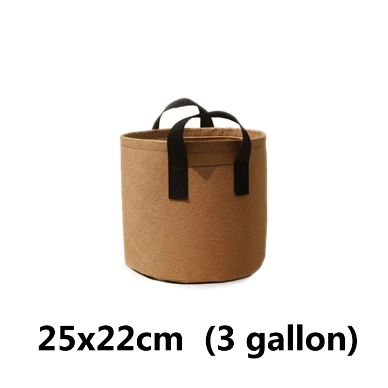 2 5 gallon plante vokseposer 7 gallon 10 gallon pot kartoffel træ blomster frugt haveredskaber have træ stof potter plante: Brun 3 gallon