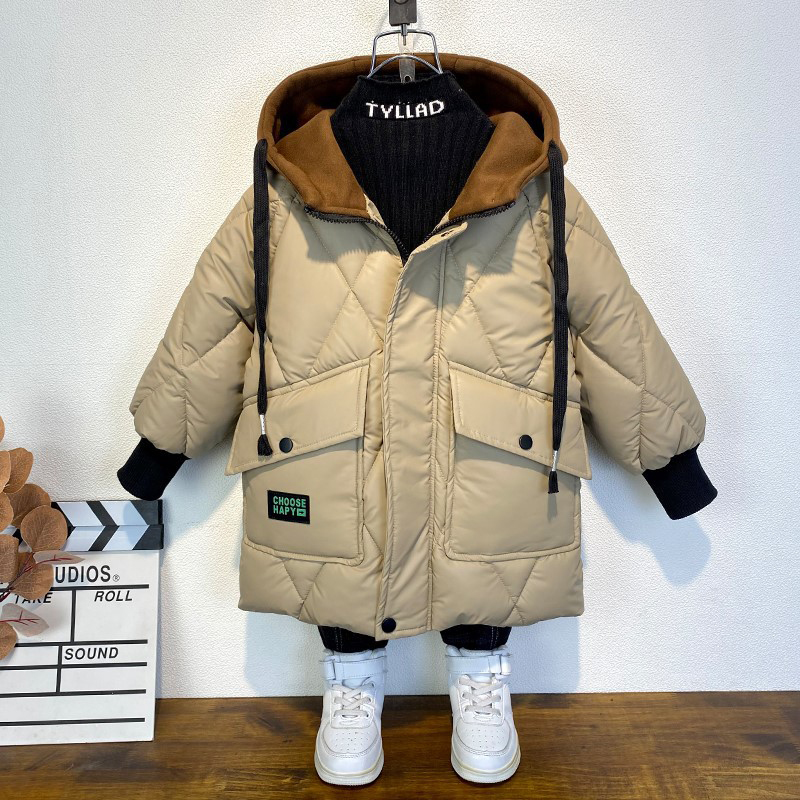 Neue Winter kinder Junge Camouflage Unten Jacke Oberbekleidung Kleidung Mit Kapuze Teen Jungen Baumwolle Gefütterte Parka Mäntel Verdicken 2-12Y