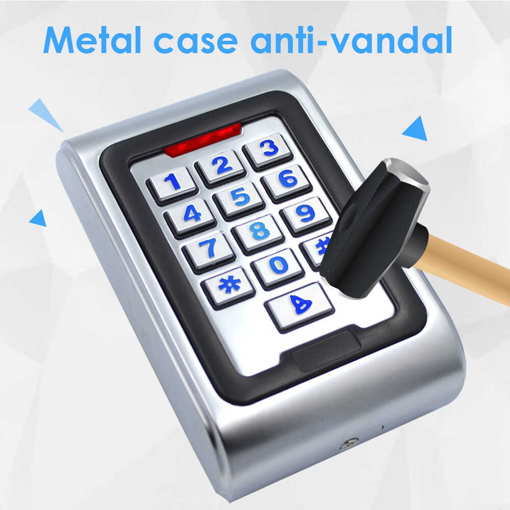Metal standalone access IP68 Waterproof Controller outdoor ID Card Door backlight Access Control WG input output 2000 Users