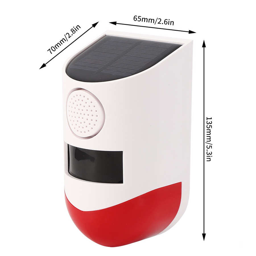 Solar Charging Wireless Flash Strobe Solar Siren for Home Farm Villas Residential