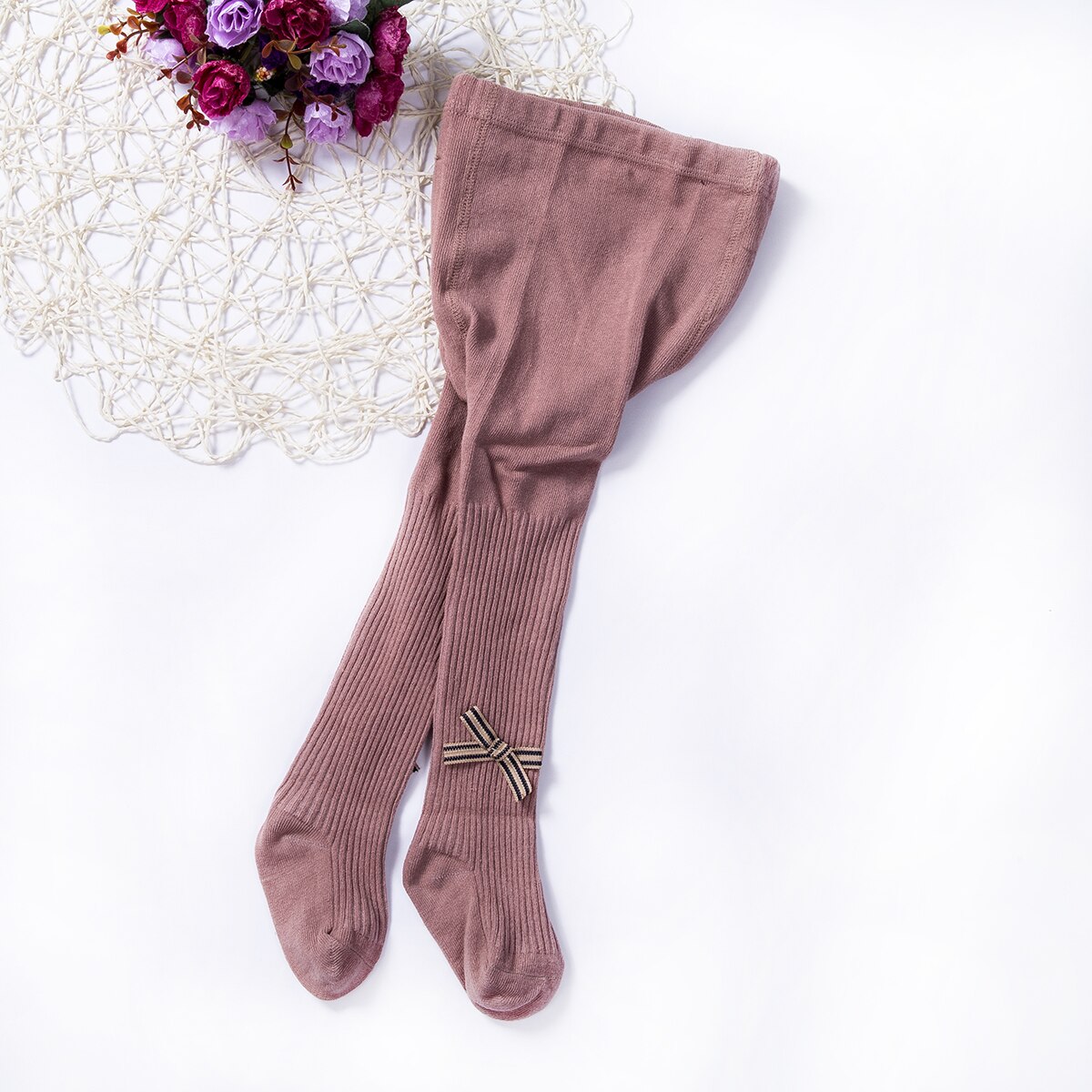 Baby Meisjes Kids Panty Panty Boog Gebreide Herfst Winter Warm Partij School Kousen Kinderen Mode