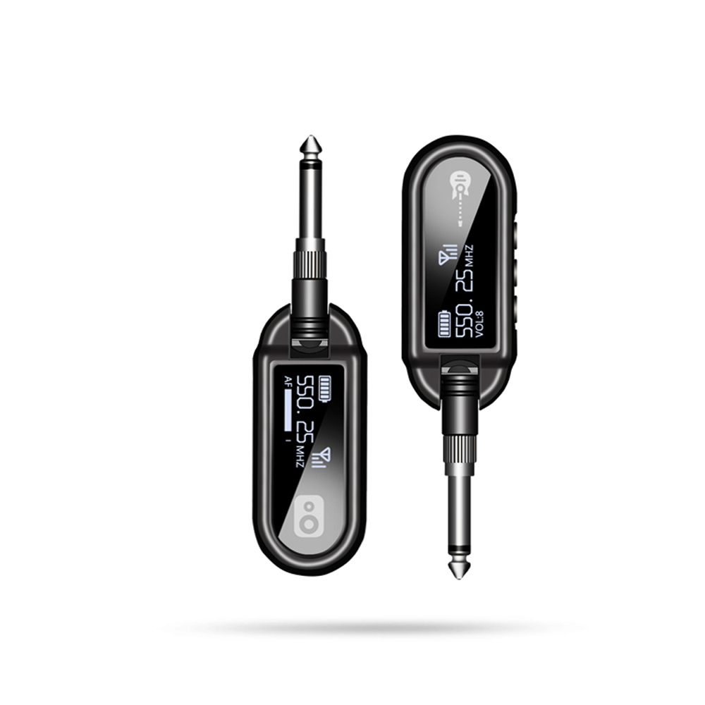 M02 Wireless Guitar Receiver And Transmitter Adjustable Frequency UHF Recharged For 30 Meters Long Distance Adapter: Default Title